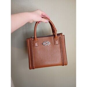 Brighton Flemming Tote In Luggage Color Style H4399F Classic Pebbled Leather